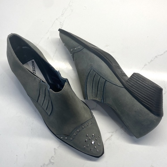 Mootsies Tootsies Vintage Western Studded Booties Sage Grey Size 7 - Picture 2 of 8